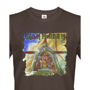 Pánské tričko s potiskem kapely Iron Maiden  - parádní tričko s potiskem rockové skupiny Iron Maiden