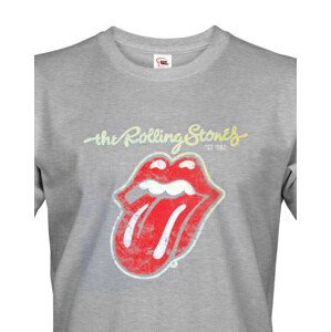 Pánské tričko s potiskem kapely The Rolling Stones  - parádní tričko s potiskem známé hudební skupiny.