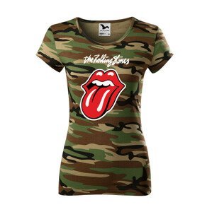 Dámské tričko s potiskem rockové kapely The Rolling Stones - parádní tričko s kvalitním potiskem