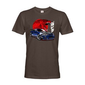 Pánské tričko s potiskem Nissan Gojira R34  -  tričko pro milovníky aut