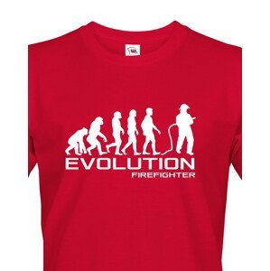 Pánské triko pro hasiče Evoluce - skvělý dárek k narozeninám
