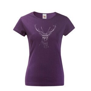 Dámské tričko s potiskem jelena - tričko pro milovníky zvířat