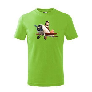 Dětské tričko s potiskem chlapce a letadla - tričko pro malé dobrodruhy