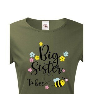 Dámské tričko s potiskem Big sister to bee