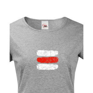 Dámské tričko Turistická značka - červená - ideální turistické tričko