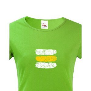 Dámské tričko Turistická značka - žlutá - ideální turistické tričko