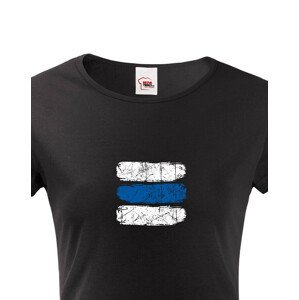Dámské tričko Turistická značka - modrá - ideální turistické tričko