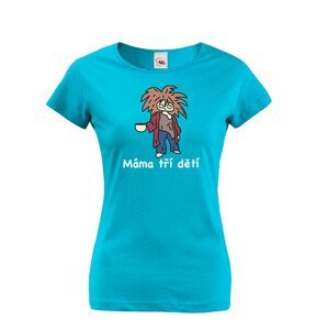 Vtipné dámské tričko s potiskem Máma tří dětí - dárek pro mami