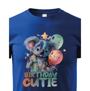 Dětské narozeninové tričko s potiskem pandy a nápisem Birthday cutie