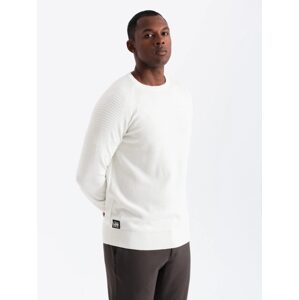 Ombre Clothing Moderní bílý pánský svetr V1 SWSW-0144 - XXL
