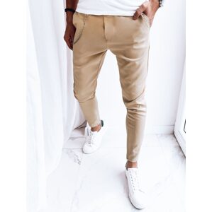 Buďchlap Stylové béžové ležérní kalhoty - 30