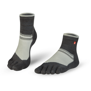 Outdoorové prstové ponožky Knitido Midi šedá a světle šedá Velikost ponožek: 35-38