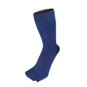 TOETOE Trekové prstové ponožky Vlněné prstové do půli lýtek - Denim modré Velikost ponožek: 36-38