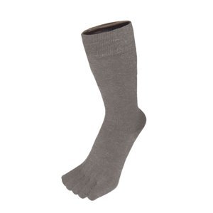 TOETOE Trekové prstové ponožky Vlněné prstové do půli lýtek - šedé Velikost ponožek: 40-42