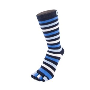 TOETOE ESSENTIAL - Prstové ponožky do půli lýtek Proužkované - Denim Velikost ponožek: 35-46
