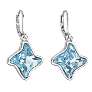 Náušnice bižuterie se Swarovski krystaly modrá hvězdička 51055.3 aqua