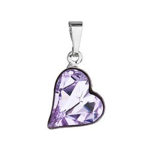 Přívěsek bižuterie se Swarovski krystaly fialové srdce 54033.3
