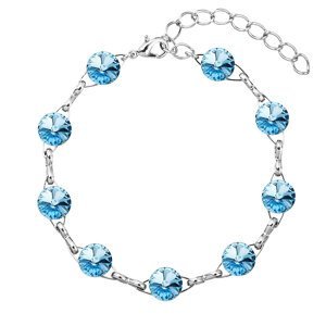 Náramek bižuterie se Swarovski krystaly modrý 53001.3 aqua