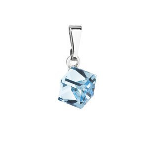 Přívěsek bižuterie se Swarovski krystaly modrá kostička 54019.3