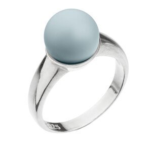 Stříbrný prsten s perlou pastelově modrý 35022.3