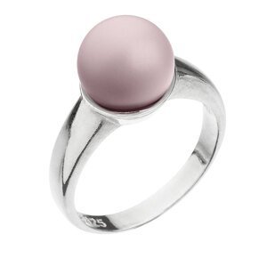 Stříbrný prsten s perlou pastelově růžový 35022.3