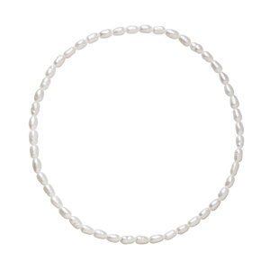 Perlový náramek z pravých říčních perel bílý 23005.1