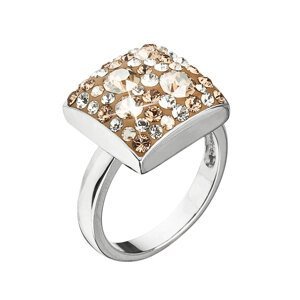 Stříbrný prsten s krystaly Swarovski zlatý 35045.5