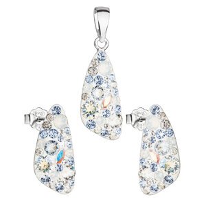 Sada šperků s krystaly Swarovski náušnice a přívěsek modrý 39167.3 light sapphire