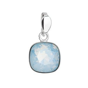 Stříbrný přívěsek s krystalem Swarovski modrý čtverec 34224.7 blue opal