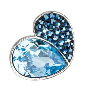 Stříbrný přívěsek s krystaly modré srdce 34161.3