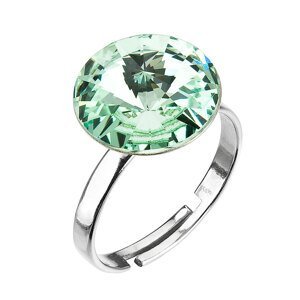 Stříbrný prsten s krystaly zelený 35018.3 chrysolite