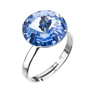 Stříbrný prsten s krystaly modrý 35018.3 light sapphire