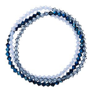 Náramek s krystaly modrý 33081.5 metalic blue