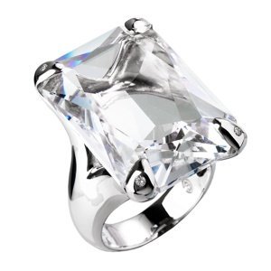 Stříbrný prsten s krystaly Swarovski bílý 35804.1