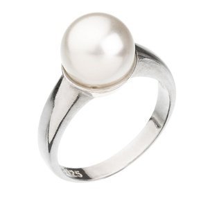 Stříbrný prsten s perlou bílý 735022.1