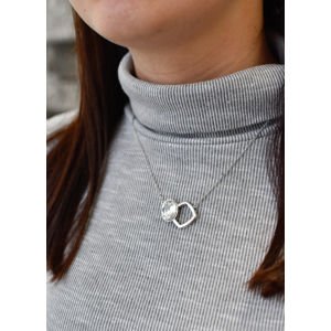 Stříbrný náhrdelník s krystaly Swarovski bílý 72014.1