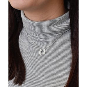 Stříbrný náhrdelník s krystaly Swarovski bílý 72045.1
