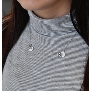 Stříbrný náhrdelník s krystaly Swarovski srdce 72047.1