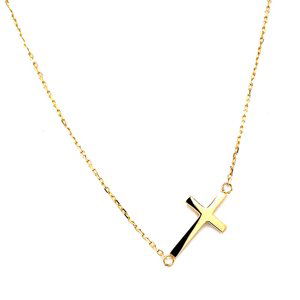 Zlatý náhrdelník křížek 92A00019