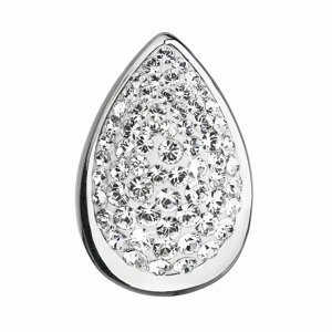 Stříbrný přívěsek s krystaly Swarovski bílá slza 34185.1