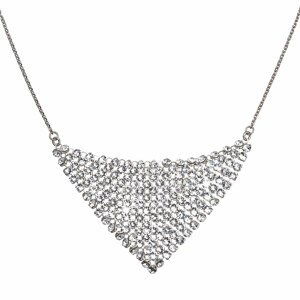 Stříbrný náhrdelník s krystaly Swarovski bílý 32019.1