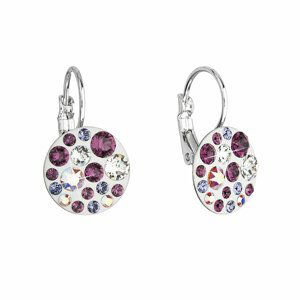 Náušnice bižuterie se Swarovski krystaly fialové kulaté 51035.3 amethyst