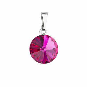 Přívěsek bižuterie se Swarovski krystaly růžový kulatý 54001.3 fuchsia