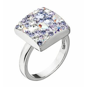 Stříbrný prsten s krystaly Swarovski fialový 35045.3 violet
