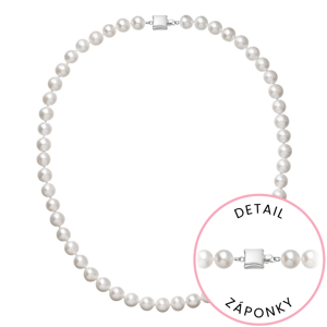 Perlový náhrdelník z říčních perel se zapínáním z bílého 14 karátového zlata 822003.1/9268B bílý