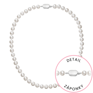 Perlový náhrdelník z říčních perel se zapínáním z bílého 14 karátového zlata 822003.1/9269B bílý