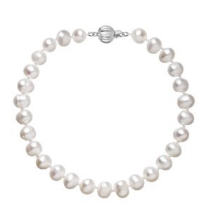 Perlový náramek z říčních perel se zapínáním z bílého 14 karátového zlata 823001.1/9272B bílý