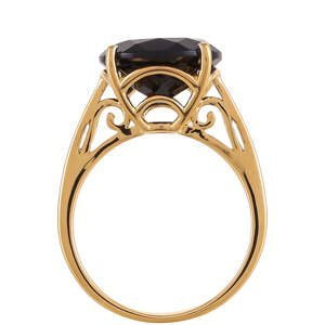 Pozlacený Stříbrný Prsten s Černým Onyxem, Velikost: 54-55