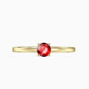 14K Zlatý Prsten s Červeným Diamantem, Velikost: 57-56