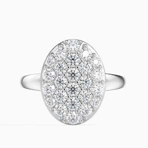 14K Zlatý Prsten s 24 Bílým Diamantem, Velikost: 54-55